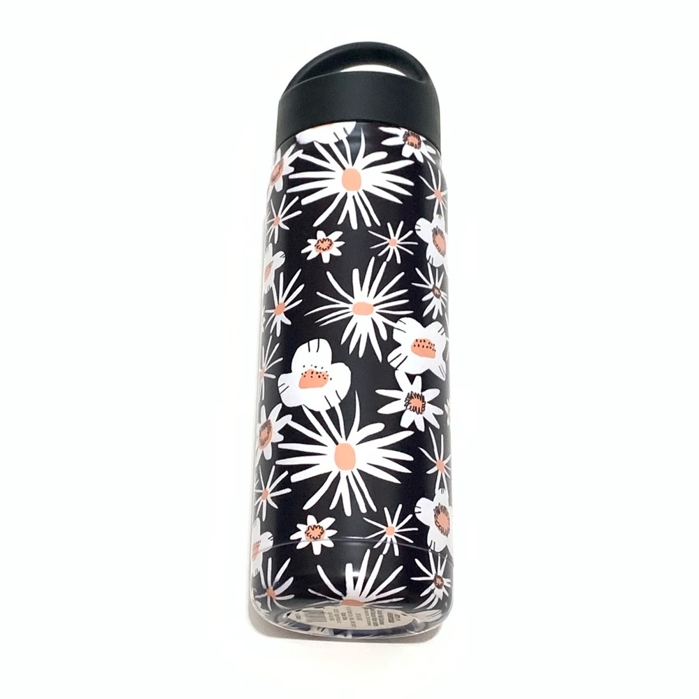 Room Essentials Black and White Floral Bottle